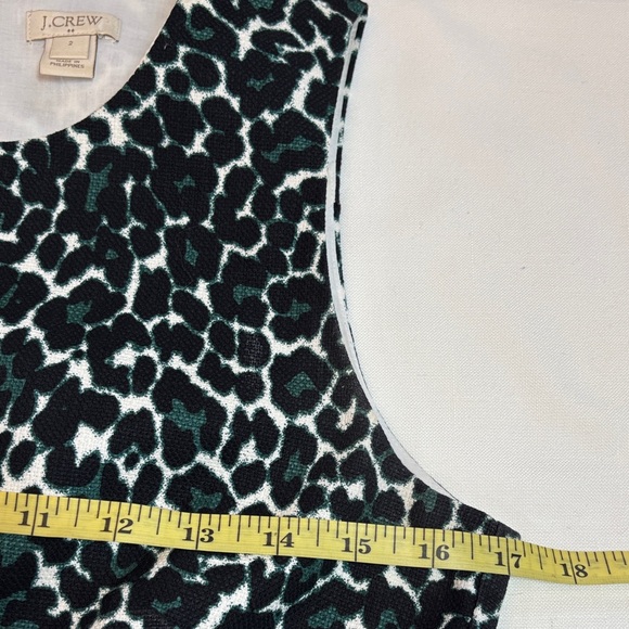 J Cew Black, Green, and White Leopard Print Sleeveless Sheath Dress, 2 - Picture 6 of 11